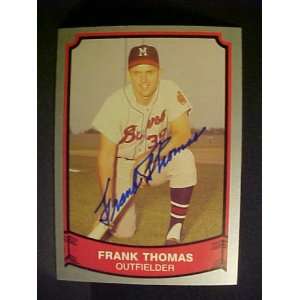 Frank Thomas Milwaukee Braves #153 1989 Baseball Legends Signed 