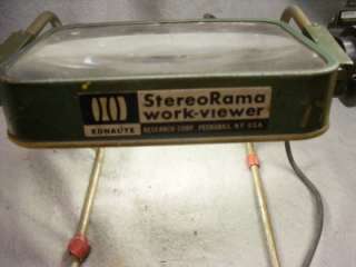 VINTAGE STEREORAMA WORK VIEWER MAGNIFIER EDNAUTE RESEARCH CORP. NO 