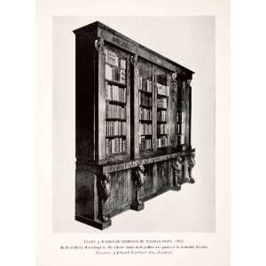  1939 Print Bookcase Thomas Hope Cabinet Library Mahogany 