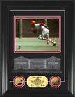 Lou Brock HOF Etched Glass 24KT Gold Coin Photo Mint