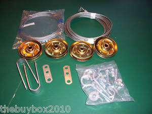 Garage Door Extension Spring Hardware Cable/Pulley Kit  