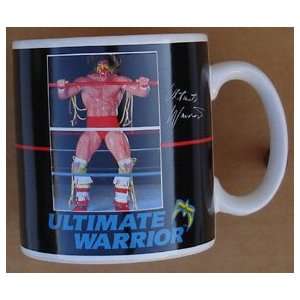 World Wrestling Federation (WWF) Ultimate Warrior 1990 Coffee Cup With 