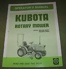 Kubota RC48 62H RC60 72H Rotary Mower Operators Owners Manual OE 