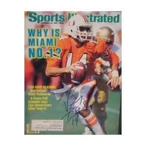 Vinny Testaverde autographed Sports Illustrated Magazine (Miami)