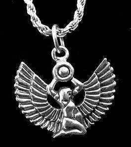 Isis Goddess Egypt Sterling Silver 925 Egyptian Charm P  