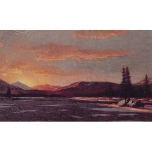  , painting name Winter Sunset, By Bradford William 