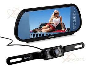   LCD Wide Screen Car Rear View Backup Parking Mirror Monitor + Camera