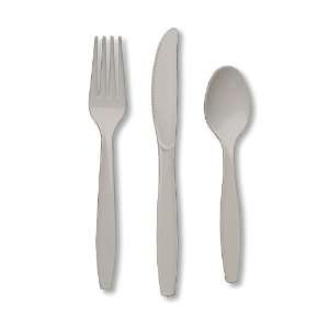  Silver Gray Plastic Cutlery   Assorted Health & Personal 