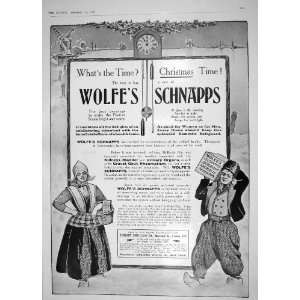   ADVERTISEMENT WOLFES SCHNAPPS FINSBURY DISTILLERY