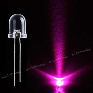   5mm/10mm Red White Blue Purple Green Yellow Pink LED Light Lamp 1color
