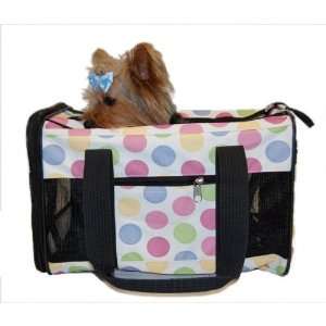  Dog Cat Multi Color Dot Pet Carrier Travel Bag Airline 