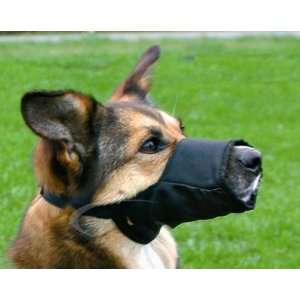  Adjustable Nylon Fabric Dog Muzzle Black