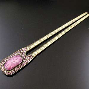   Item  1pc Austrian rhinestone crystal Antiqued hair fork