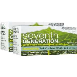  Seventh Generation Drawstring Kitchen Bags, 20 ct 2 pack 