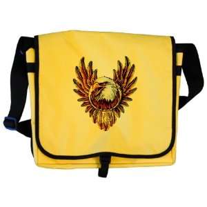  Messenger Bag Bald Eagle with Feathers Dreamcatcher 