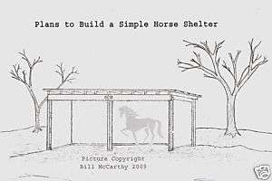 Horse Shelter Plans Simple Farm Building Do it Yourself  