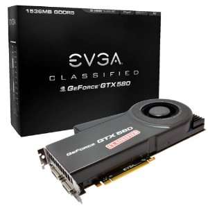  EVGA GeForce GTX580 CLASSIFIED 1536 MB Graphics Card (015 