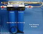 Big Blue 20 Dual Whole House Water Filter 8 gpm UV Sediment & Carbon 