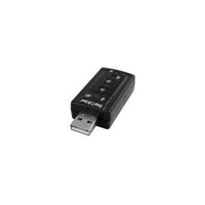  Virtual 7.1 USB Stereo External Sound Card (Black) for 