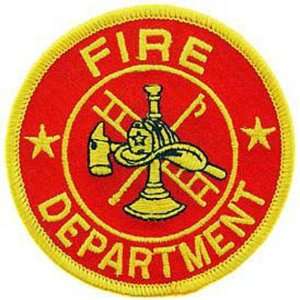  Fire Department Logo Patch Red & Yellow 3 Patio, Lawn 