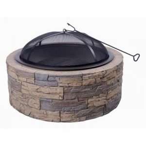   Cast Stone Firepit/Grill   35in. of Handsome