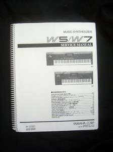 Yamaha W5 / W7 Music Synth Service Manual   