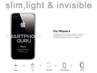 iPhone 4 Crystal Clear, Thin (.8mm) Invisible Premium Hard Protector 