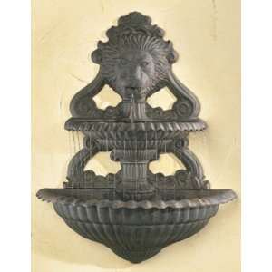  Lion Wall Fountain (Wrought Iron Colored Finish) (30.5H x 