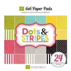   Dots and Stripes Soda Fountain 6 by 6 Paper Pad Arts, Crafts & Sewing