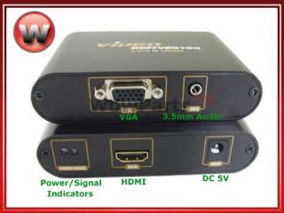 PC DVD VGA Video Audio to HDTV HDMI Converter Adapter  