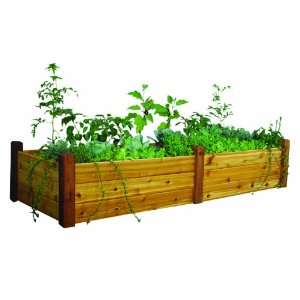   95 Inch by 19 Inch Raised Garden Bed, Finished Patio, Lawn & Garden