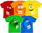Adult & Youth Kids M&Ms M&M Face Chocolate Candy Costume T Shirt Tee 