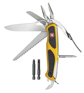 Wenger 16334 Ranger 90 Swiss Army Knife, Yellow, with Pouch  