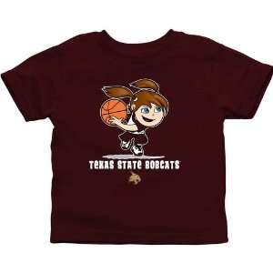   Bobcats Infant Girls Basketball T Shirt   Maroon