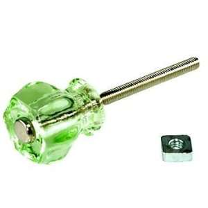 Glass Knobs   1 Inch Depression Green Cabinet Door Knobs and Specialty 