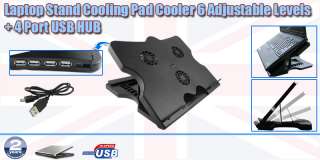 High Quality USB 3 Fan Laptop Stand Cooling Pad Cooler 6 Adjustable 