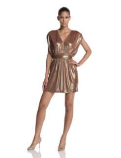    Halston Heritage Womens Metallic Belted Mini Dress Clothing
