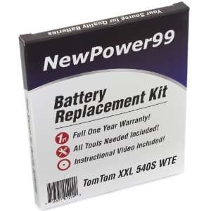  TomTom XXL 540S WTE Battery Replacement Kit with 