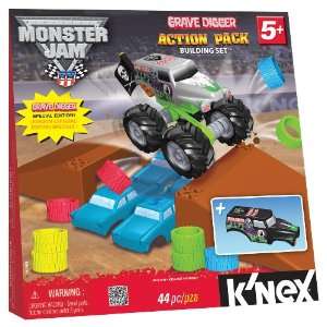  Monster Jam Grave Digger Action Pack Building Set Toys 