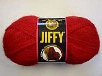 Lion Brand JIFFY knitting yarn TRUE RED singles  