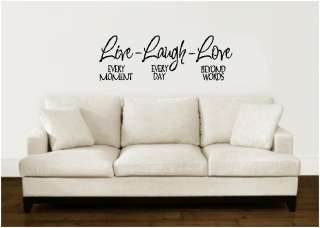 Live Laugh Love Wall Decal Sticker Lettering Vinyl Word  