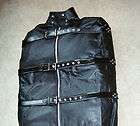 black unlined locking leather body bag sack with buck $ 475 00 time 