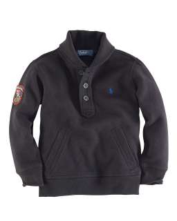 Ralph Lauren Childrenswear Boys Shawl Collar Sweat Shirt   Sizes 4 7 