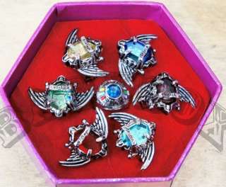 Touirch Anime Jewelry Hitman Reborn Vongola Ring Necklace Cosplay Ring Set