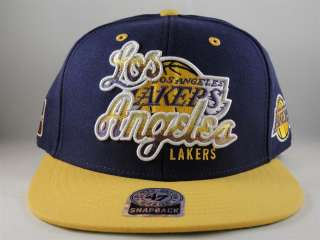 NBA LOS ANGELES LAKERS SNAPBACK HAT 47 BRAND FLAT BILL NWT HOT  