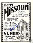 1930 HOTEL MISSOURI AD ST. LOUIS SODINI MANAGER GARAGE