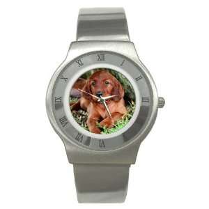 irish setter Puppy Dog 5 Stainless Steel Watch GG0692