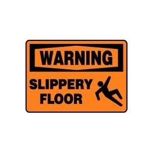  WARNING SLIPPERY FLOOR (W/GRAPHIC) Sign   10 x 14 .040 