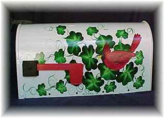 Cardinal on IvyVine Custom Decorative Painted Mailboxes  