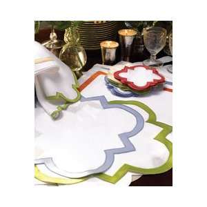  Matouk 22x22 Mirasol White with Ivory Napkin Set of 4 